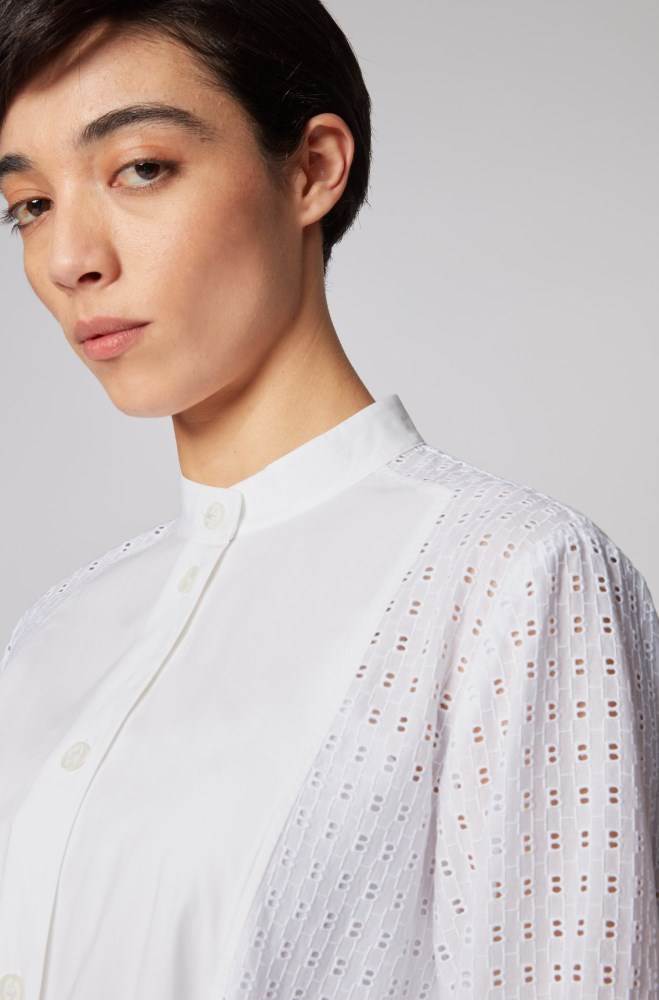 Hugo Boss Shirt dress Hvite | InuoGtAA