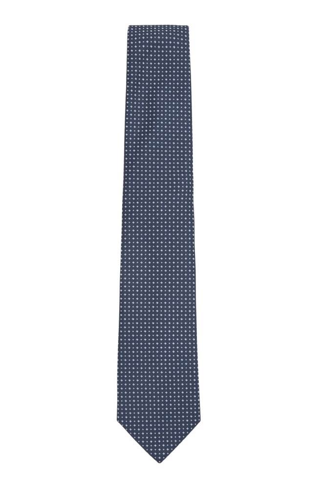 Hugo Boss Silk-blend tie Mørke Blå | MrvL7DCj