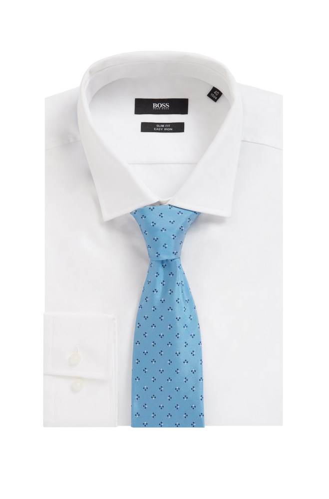 Hugo Boss Silk-blend tie Turkis | YEs4IZ4u