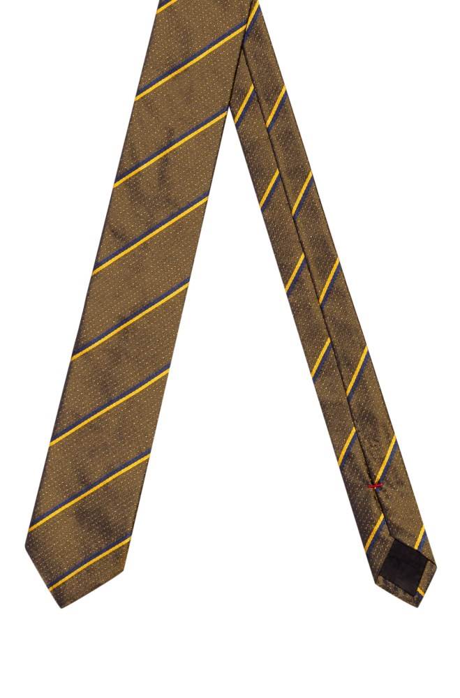 Hugo Boss Silk-jacquard tie Brune | B6DaJctY