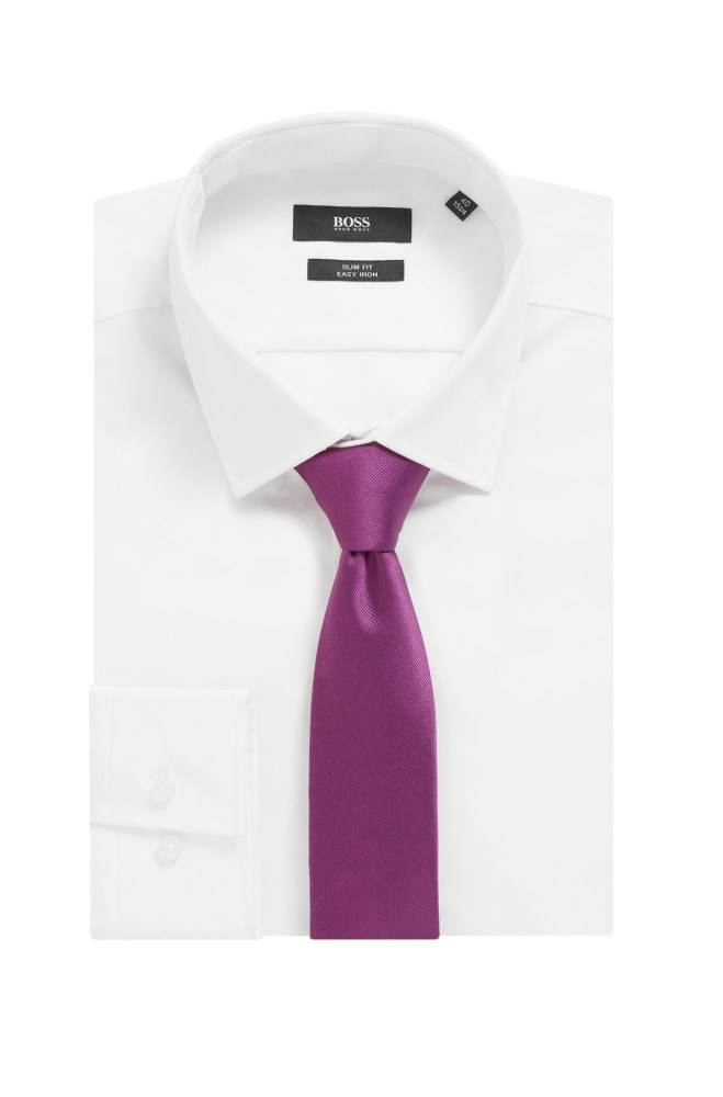 Hugo Boss Silk-jacquard tie Lilla | YlEx1dy3