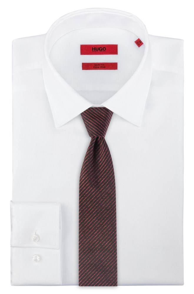 Hugo Boss Silk-jacquard tie Lyse Rød | Xpr4VSfB