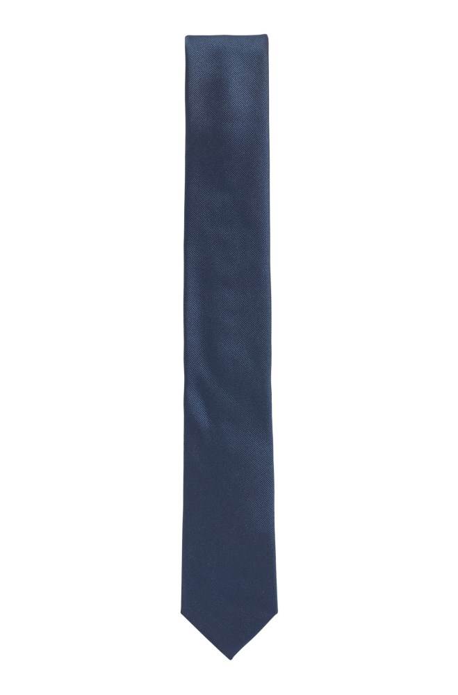 Hugo Boss Silk-jacquard tie Mørke Blå | 1B4oAK4r