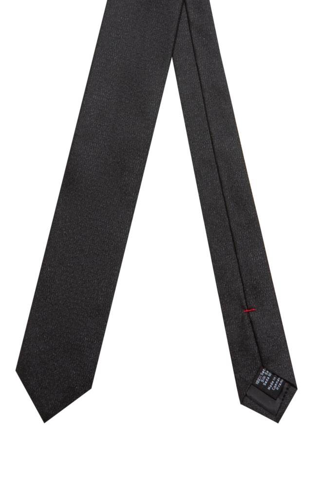 Hugo Boss Silk-jacquard tie Svarte | nSA0qpTd