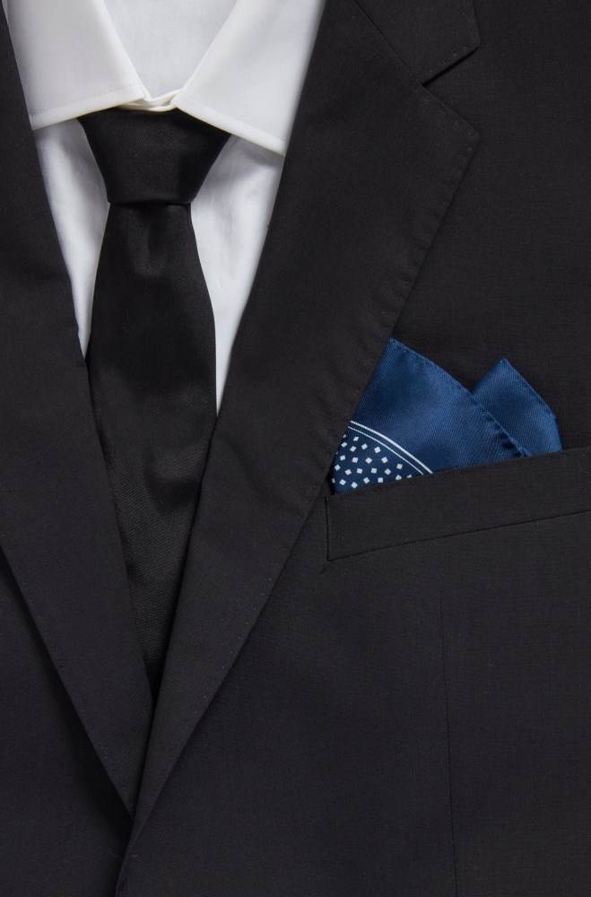 Hugo Boss Silk pocket square Mørke Blå | LX8Exmrl