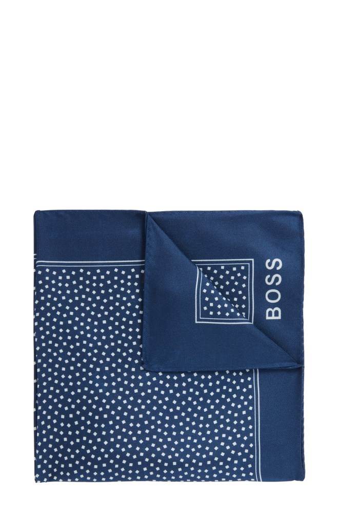 Hugo Boss Silk pocket square Mørke Blå | LX8Exmrl