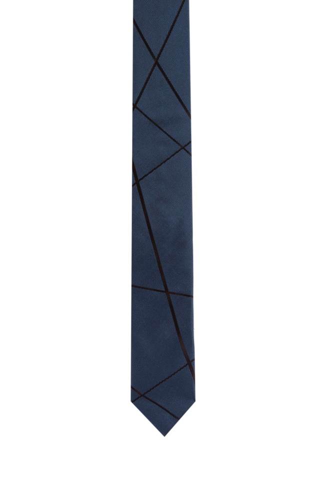 Hugo Boss Silk tie Mørke Blå | psUD96rI