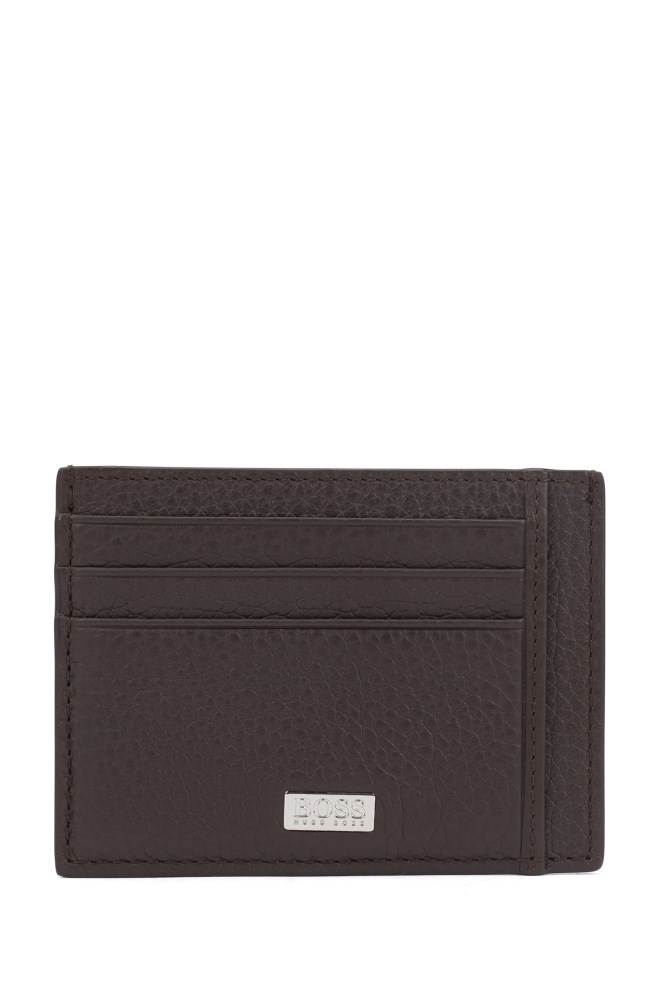 Hugo Boss Six-slot card case Mørke Brune | 0AbZ4Cez