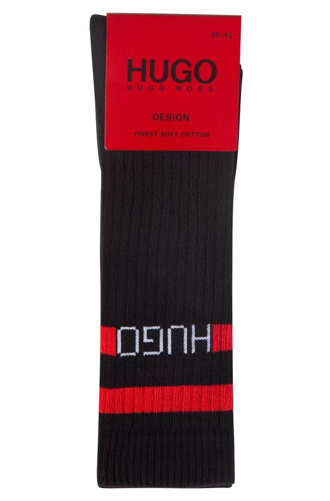 Hugo Boss Skater-length cotton-blend socks Svarte | aetvMtGN