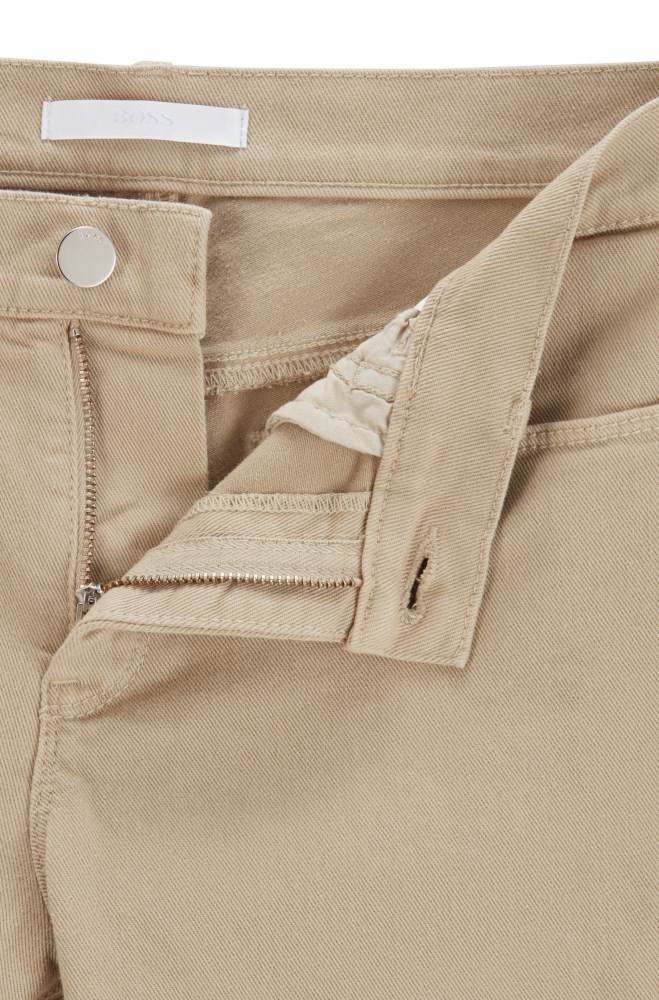 Hugo Boss Skinny-fit cropped jeans Beige | G5S6eWxR