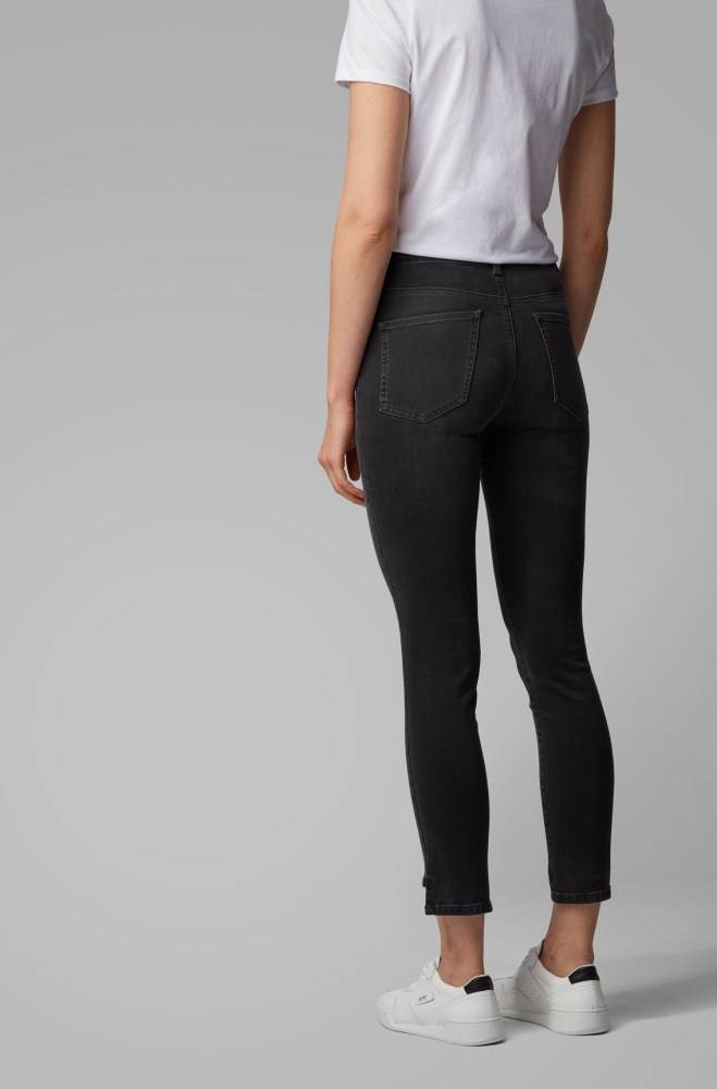 Hugo Boss Skinny-fit cropped jeans Mørke Grå | iXXpGa1D