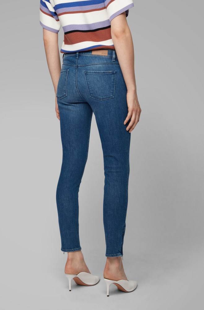 Hugo Boss Skinny-fit jeans Blå | 4UHqM4tN