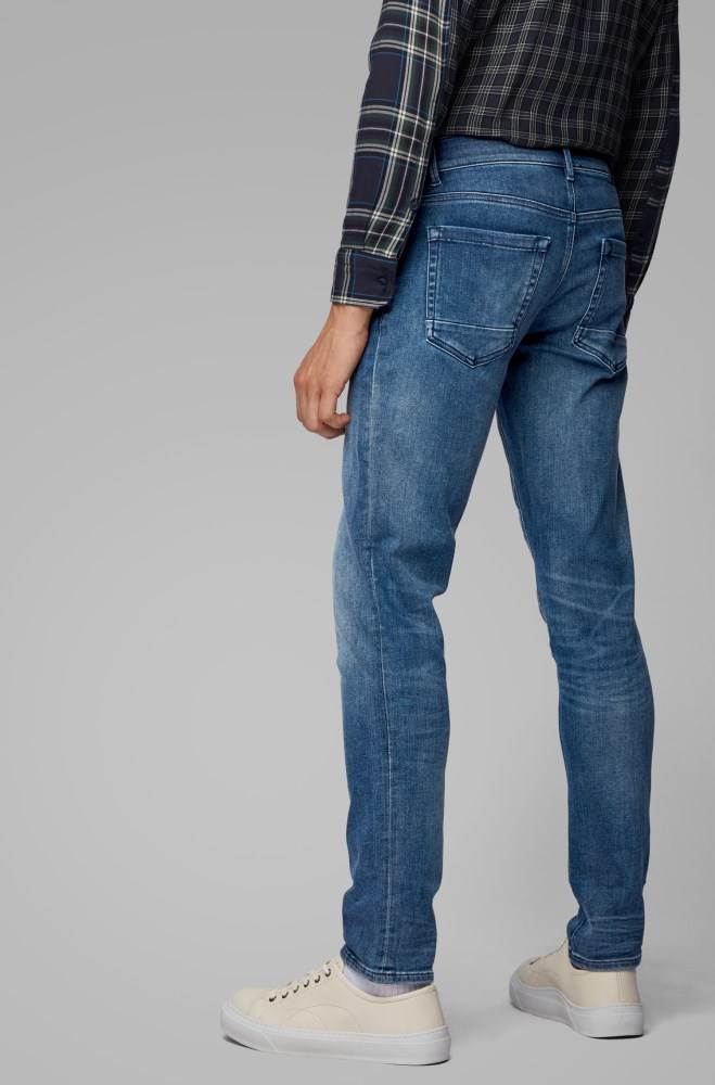 Hugo Boss Skinny-fit jeans Blå | aaEcUX4n