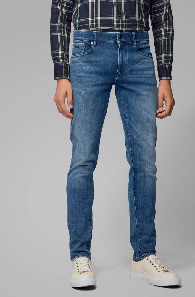 Hugo Boss Skinny-fit jeans Blå | aaEcUX4n