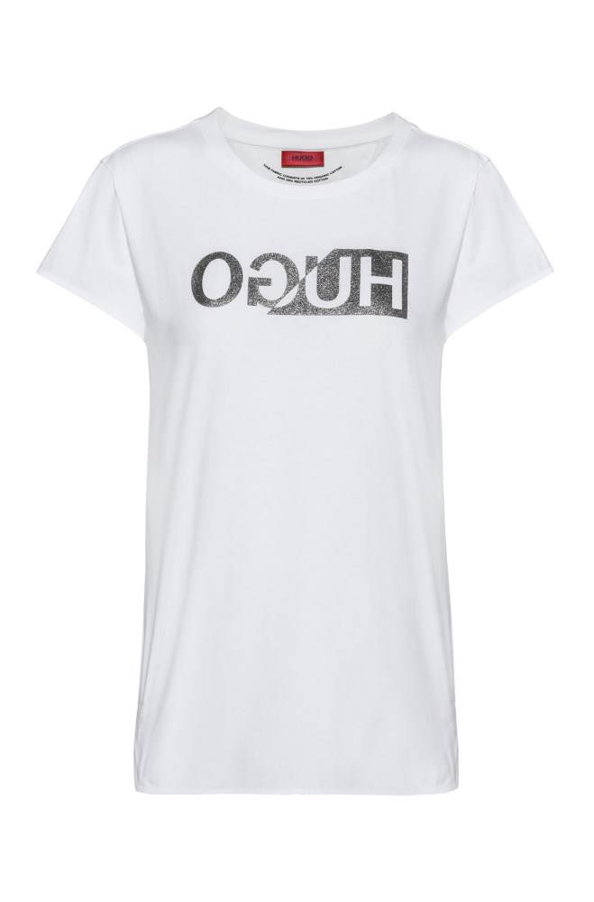 Hugo Boss Slim-fit T-shirt Hvite | 5ouf1pXx