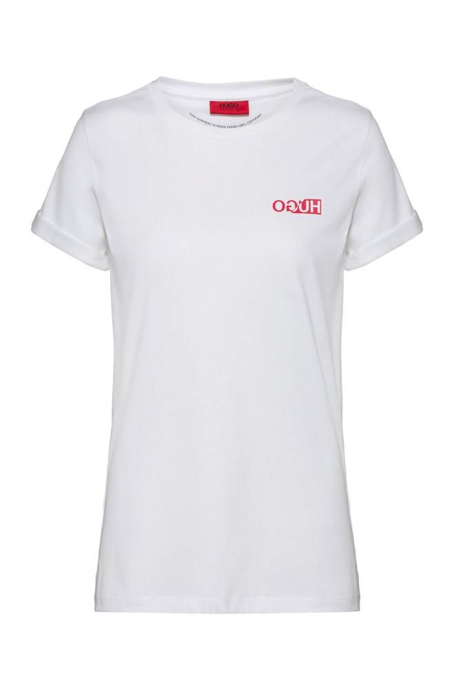 Hugo Boss Slim-fit T-shirt Hvite | MLAGnEPl