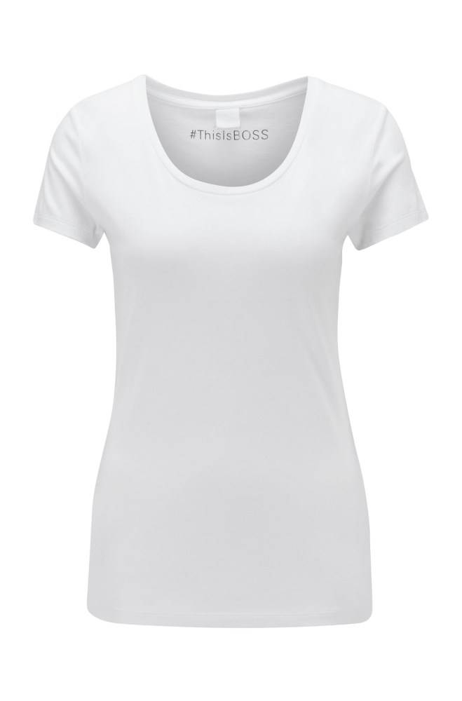 Hugo Boss Slim-fit T-shirt Hvite | YX3FJ4tN