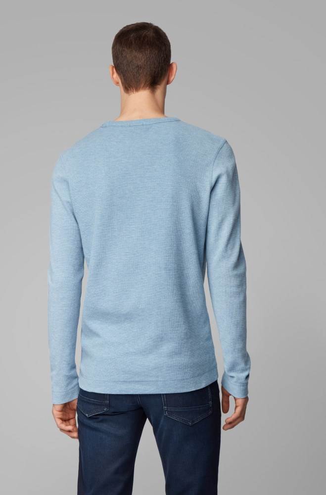 Hugo Boss Slim-fit T-shirt Lyse Blå | oXY3qJdC