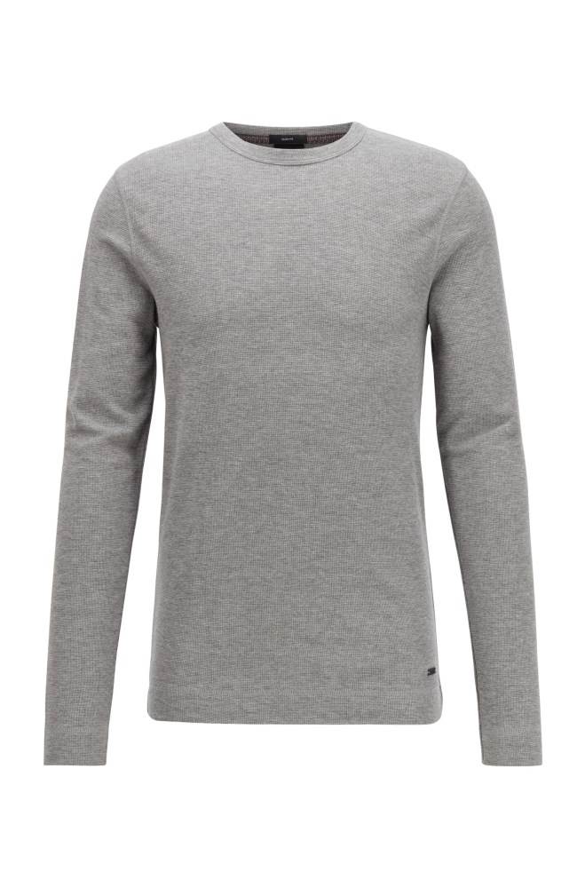 Hugo Boss Slim-fit T-shirt Lyse Grå | c76n2uVW