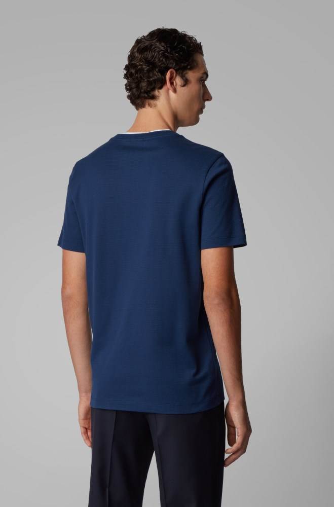 Hugo Boss Slim-fit T-shirt Mørke Blå | FK88zHZl