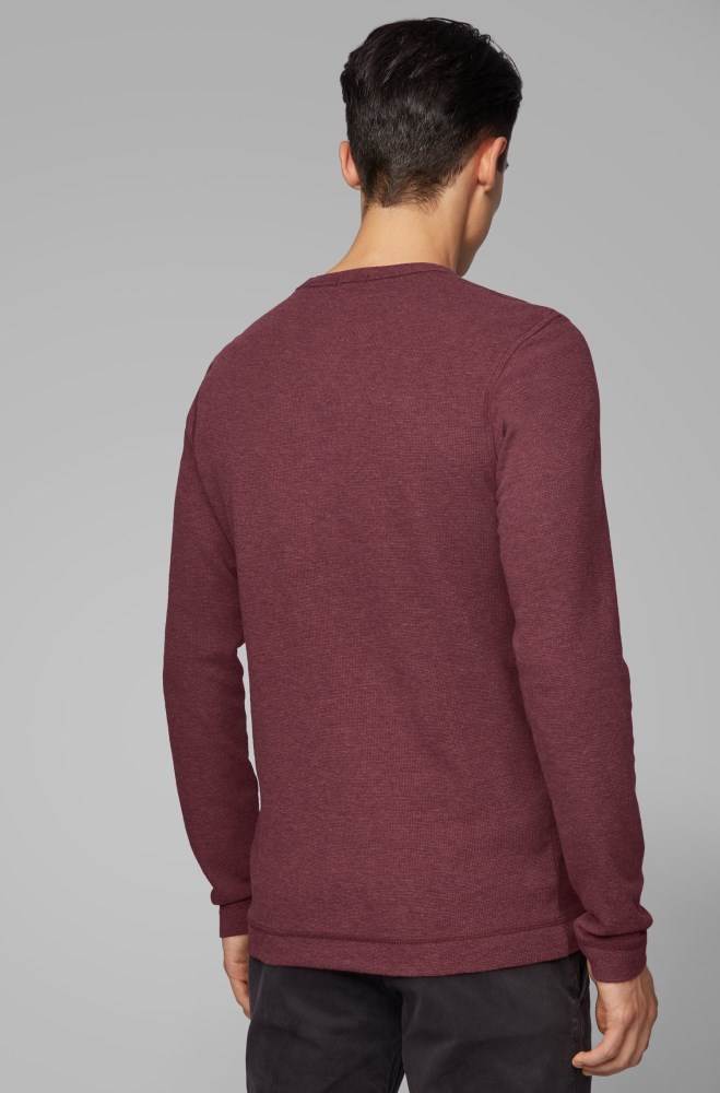 Hugo Boss Slim-fit T-shirt Mørke Rød | IJ16SBZT