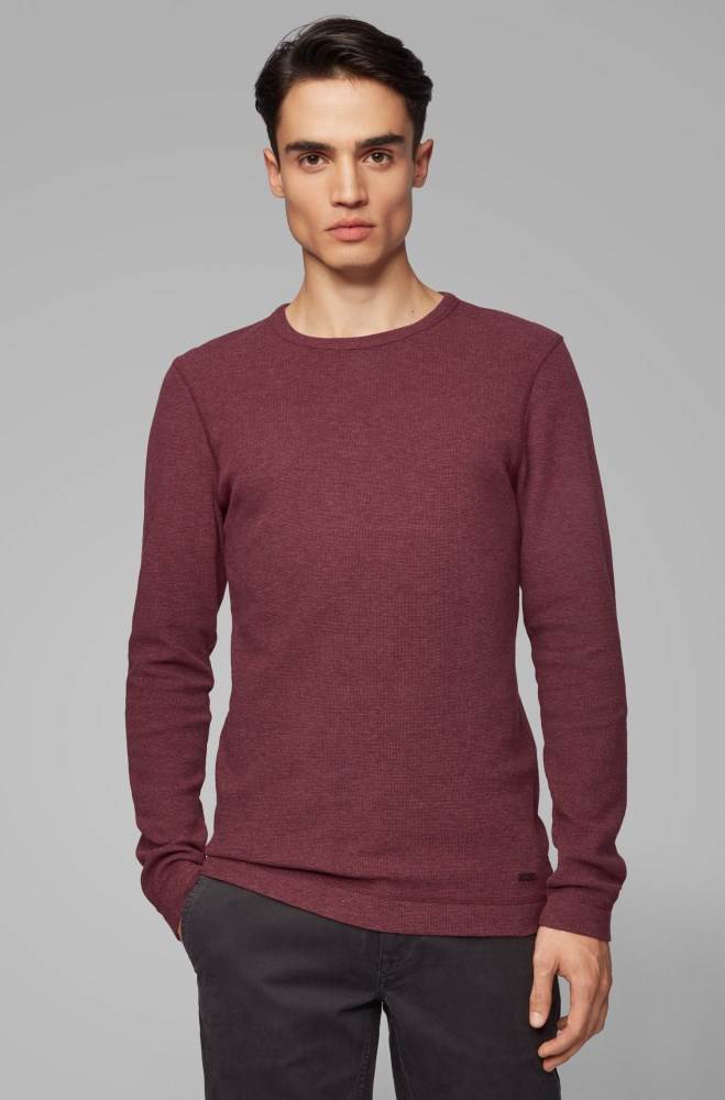 Hugo Boss Slim-fit T-shirt Mørke Rød | IJ16SBZT