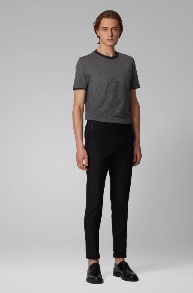 Hugo Boss Slim-fit T-shirt Svarte | 3Dr4N0W3