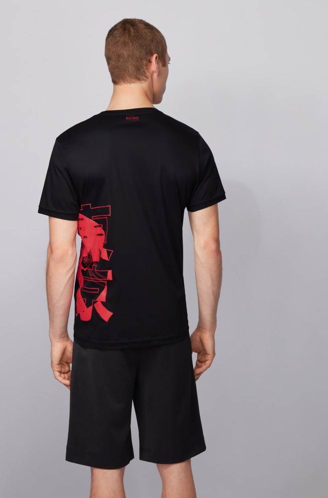 Hugo Boss Slim-fit T-shirt Svarte | 3UleoDKe