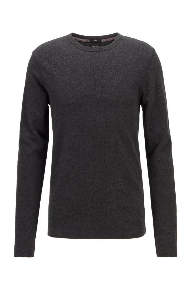 Hugo Boss Slim-fit T-shirt Svarte | O9NEKZyA