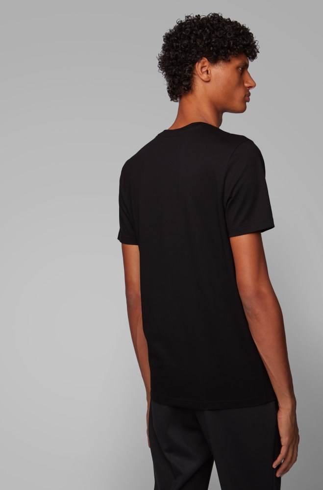 Hugo Boss Slim-fit T-shirt Svarte | SFivcO3q