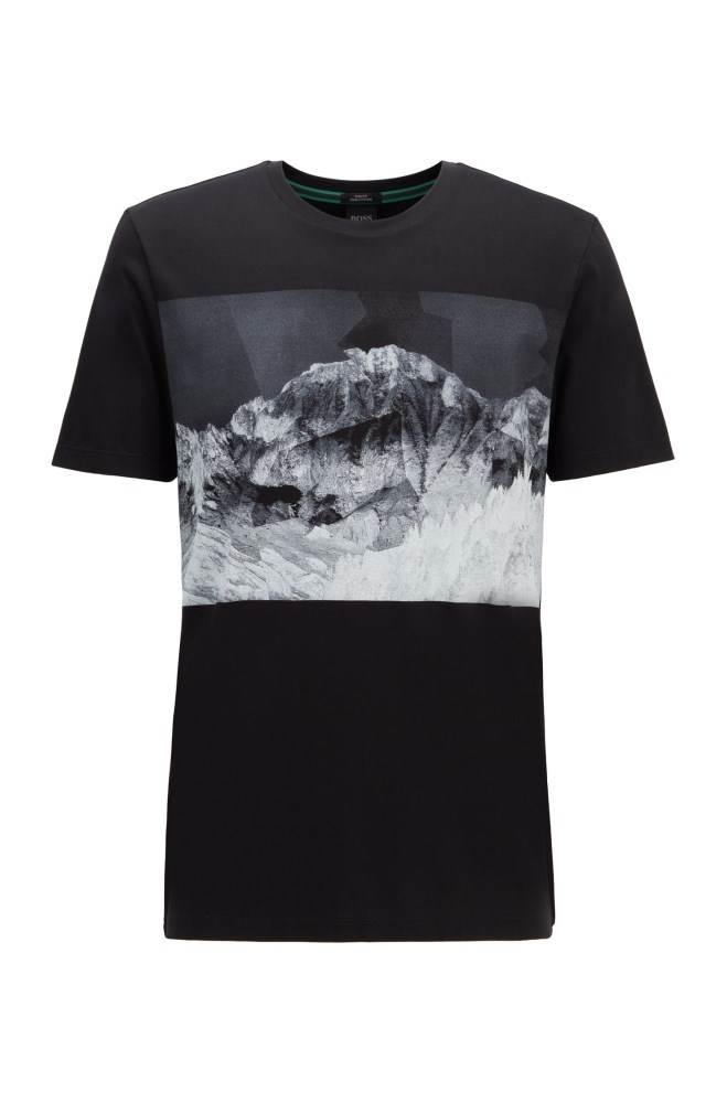 Hugo Boss Slim-fit T-shirt Svarte | SFivcO3q