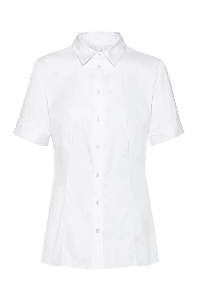 Hugo Boss Slim-fit blouse Hvite | fQPDrAMY