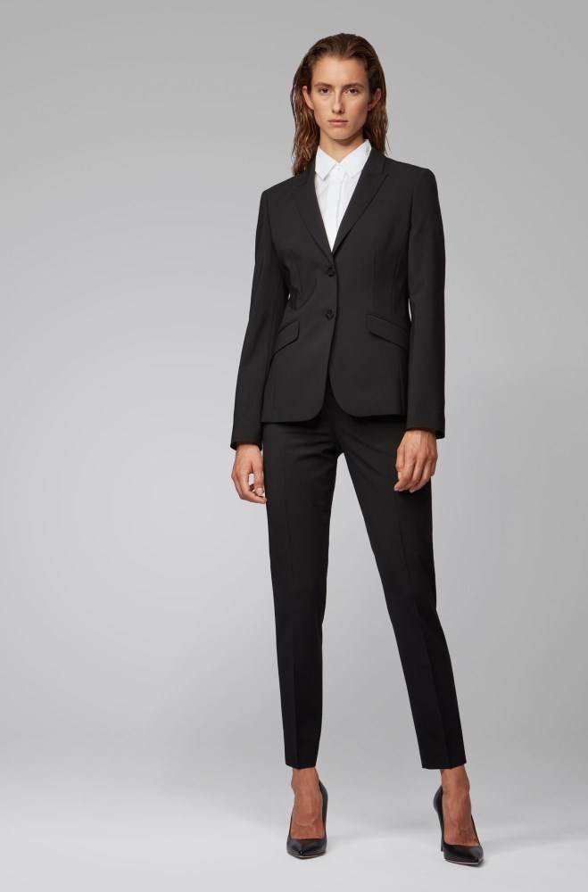 Hugo Boss Slim-fit blouse Hvite | iRY1ojwW