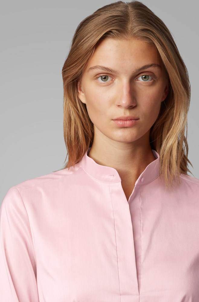 Hugo Boss Slim-fit blouse Lyse Rosa | mudLxA7M