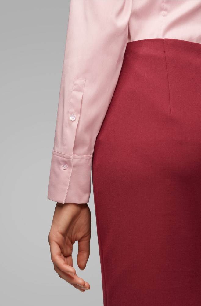 Hugo Boss Slim-fit blouse Lyse Rosa | mudLxA7M