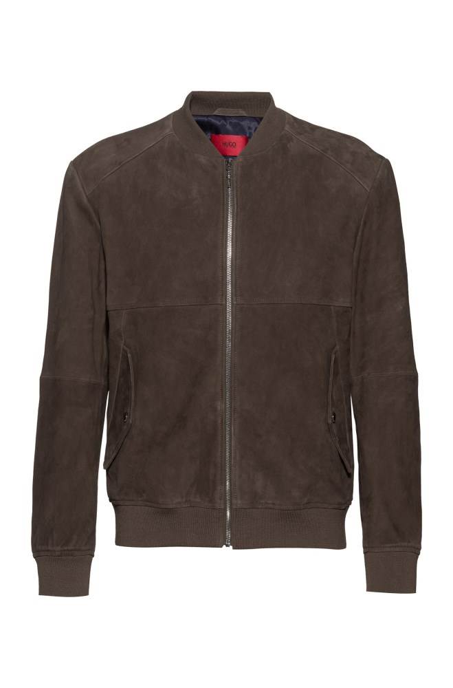 Hugo Boss Slim-fit bomber jacket Khaki | HRdE14V5