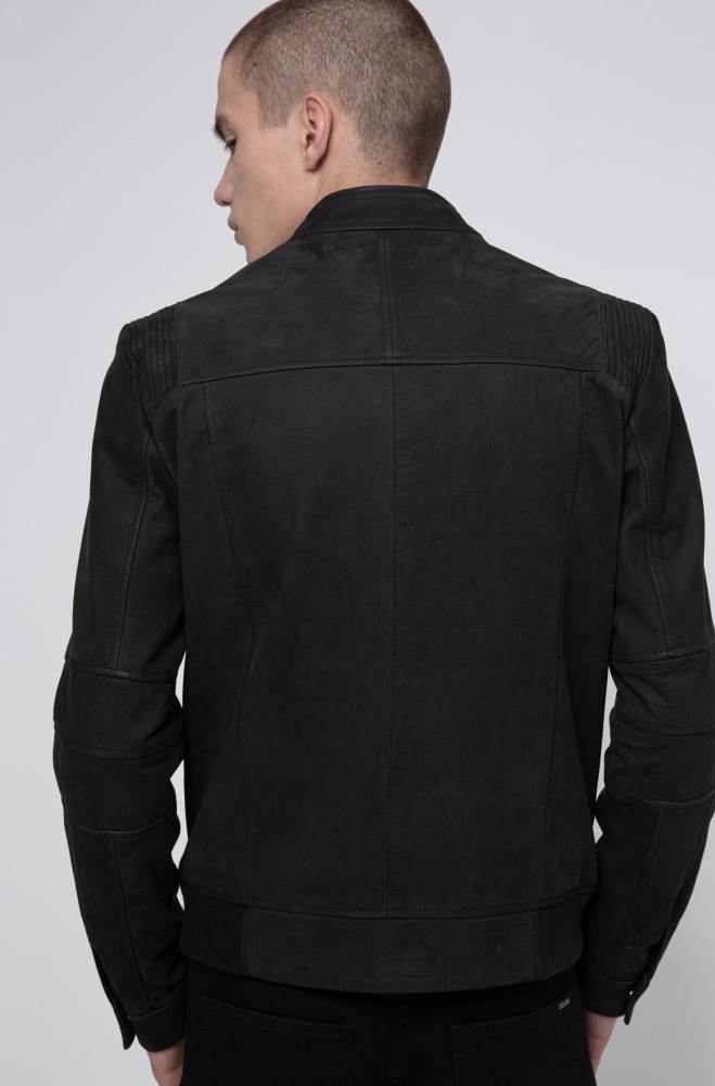 Hugo Boss Slim-fit bomber jacket Svarte | kiXGw55S