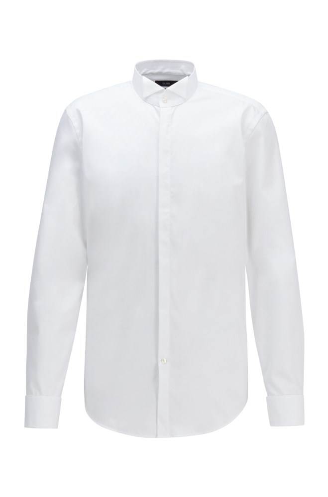 Hugo Boss Slim-fit business shirt Hvite | Llxys41l