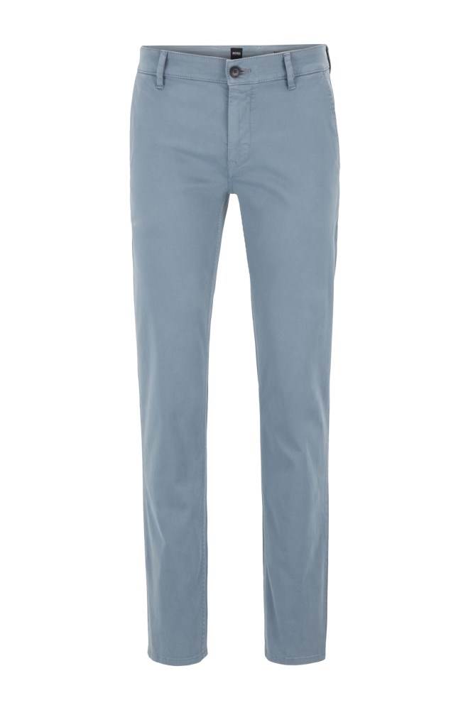 Hugo Boss Slim-fit casual chinos Blå | UMI4vn1v