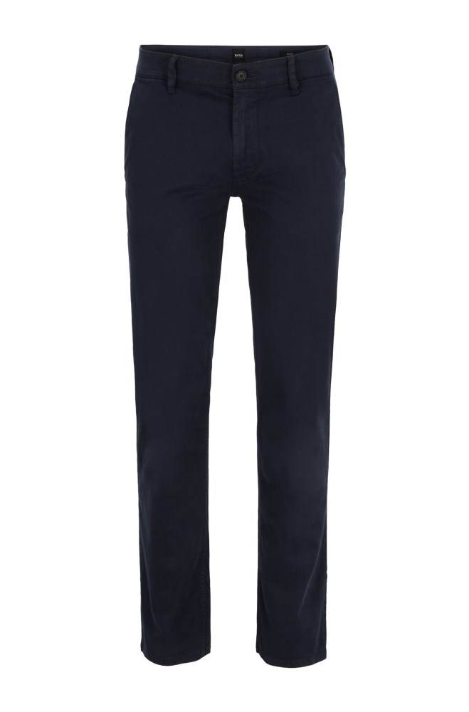 Hugo Boss Slim-fit casual chinos Mørke Blå | 1LZdr6Yn