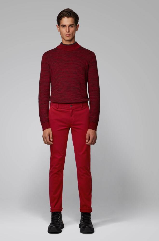 Hugo Boss Slim-fit casual chinos Rød | DPayQwgo