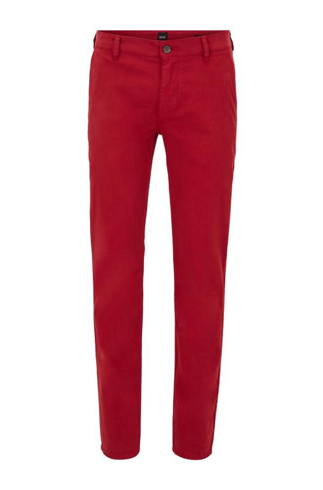 Hugo Boss Slim-fit casual chinos Rød | DPayQwgo