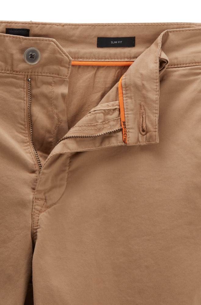 Hugo Boss Slim-fit chino shorts Beige | p110tXDK