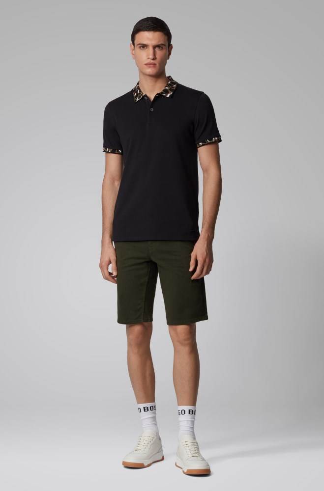 Hugo Boss Slim-fit chino shorts Lyse Grønn | PgAjugeG