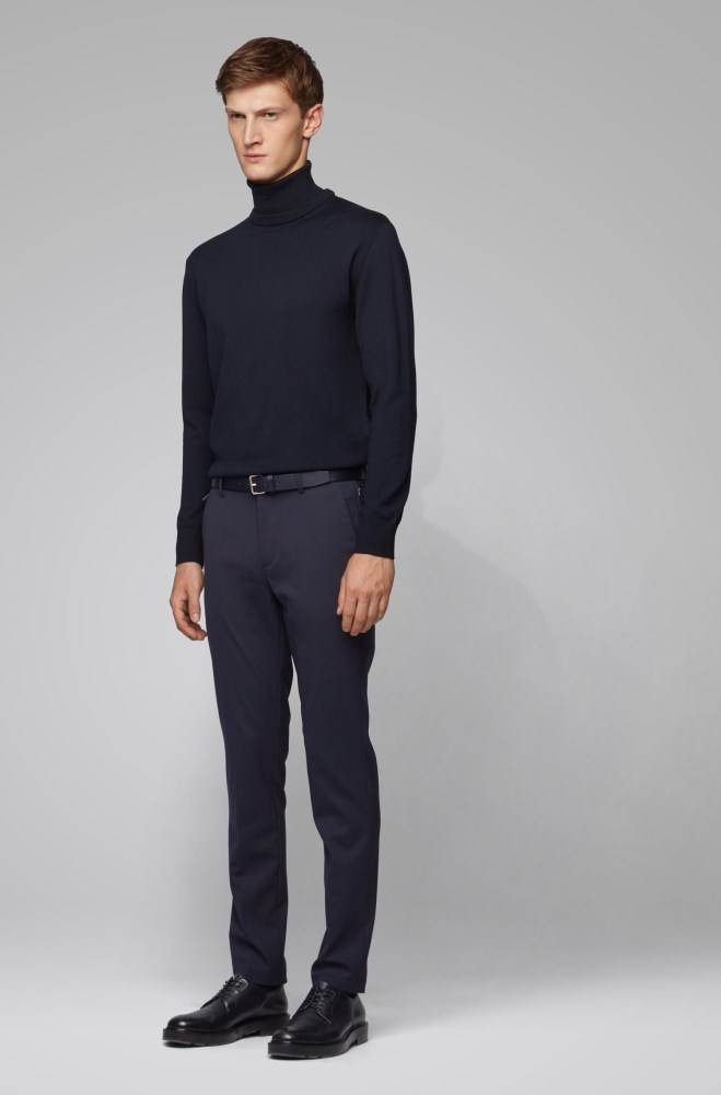 Hugo Boss Slim-fit chinos Mørke Blå | INXpvLZz