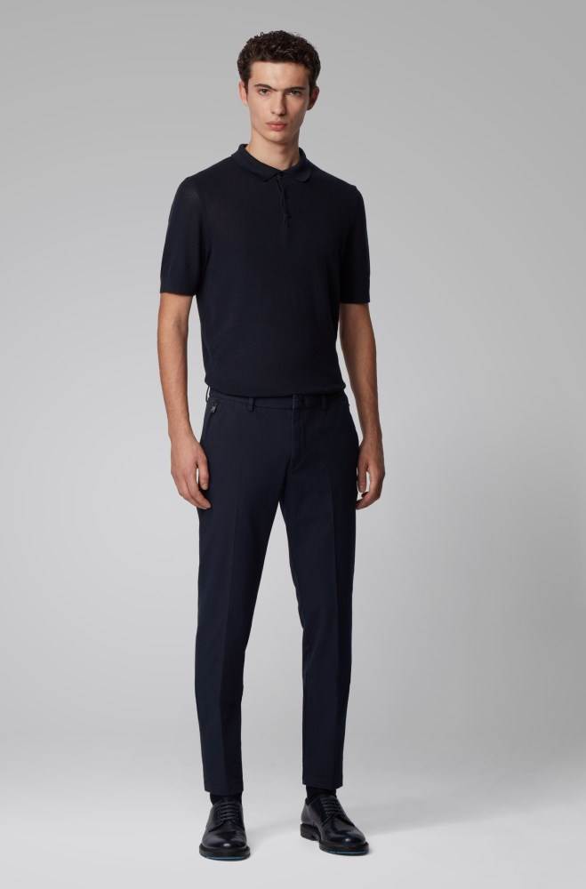 Hugo Boss Slim-fit chinos Mørke Blå | Zffs5OkA