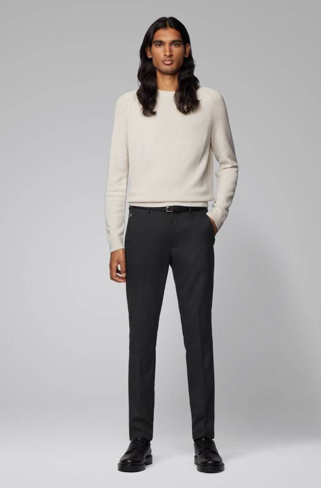 Hugo Boss Slim-fit chinos Svarte | NUsMnVR5