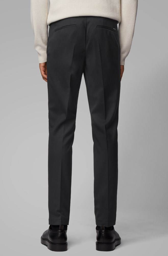 Hugo Boss Slim-fit chinos Svarte | NUsMnVR5