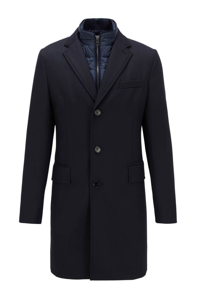 Hugo Boss Slim-fit coat Blå | MwoDYDnj