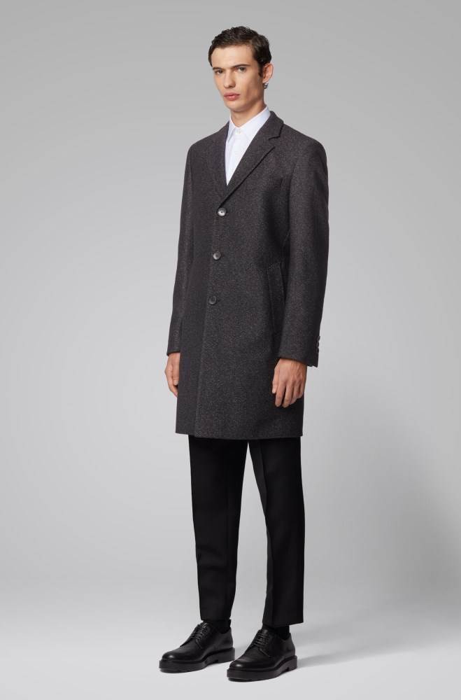 Hugo Boss Slim-fit coat Lyse Grå | iZKkXul1